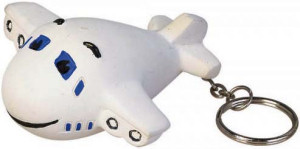 Promotional Key Chains: Airplane Stress Ball Keychains